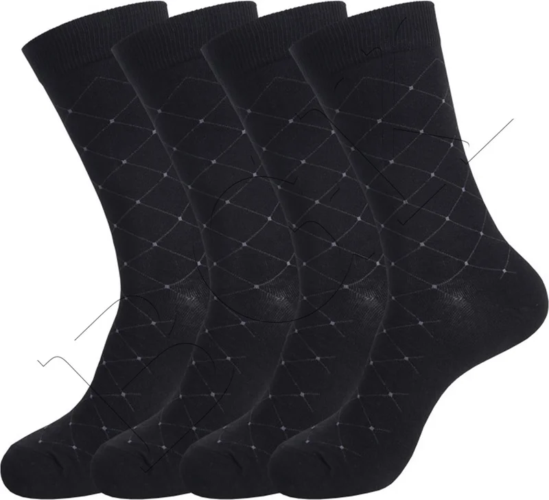 بي جي كي 4 Pairs Men's Patterned Socks