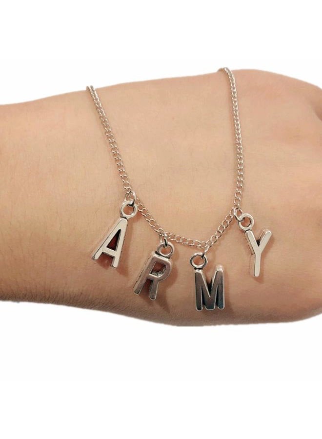 XHBTS Necklace Bangtan Boys Army A.R.M.Y Pendant and Bracelet with Mini Cloth and Mini Box - Image 4