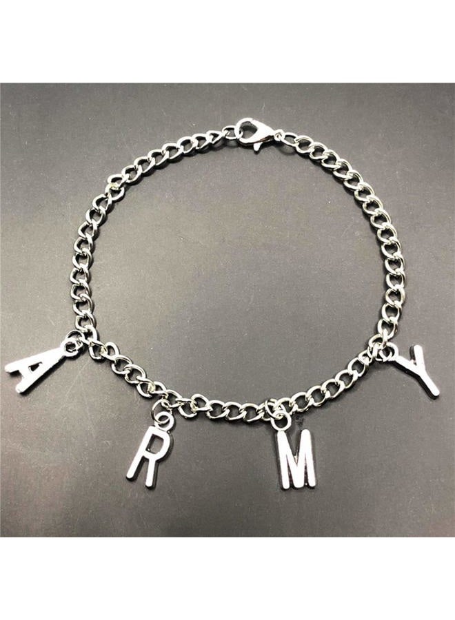 XHBTS Necklace Bangtan Boys Army A.R.M.Y Pendant and Bracelet with Mini Cloth and Mini Box - Image 5