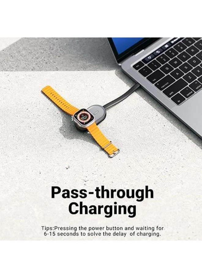MAXCO - Maxco MW06 2-in-1 Smart self-Charging Magnetic Watch Charger 1200mAh – Blcak - Image 1