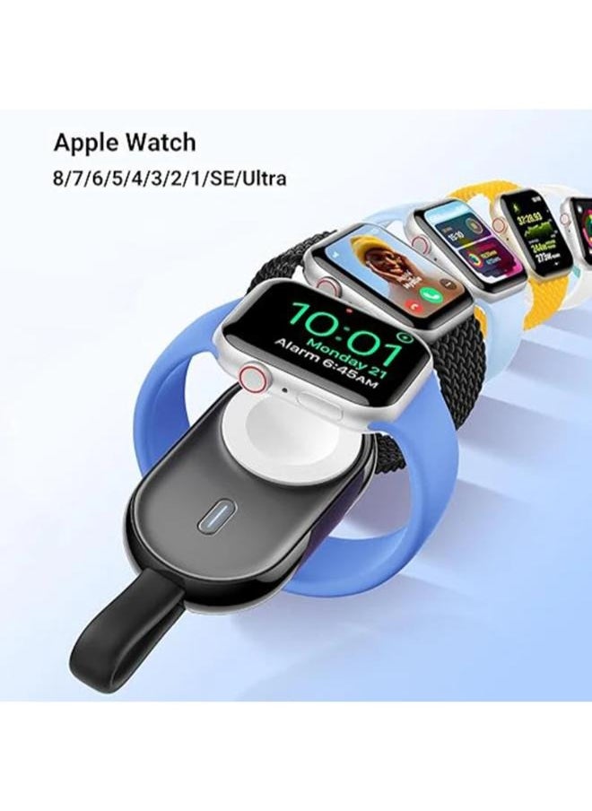 MAXCO - Maxco MW06 2-in-1 Smart self-Charging Magnetic Watch Charger 1200mAh – Blcak - Image 1