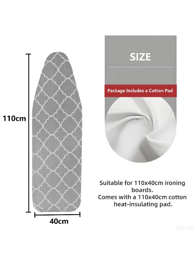 Ironing Board Cover and Pad, Standard Size 110x40 Iron Board Replacement Cover, 4 Layers Extra Thick Iron Board Cover Resist Scorching and Staining with Elastic Edge - Image 4