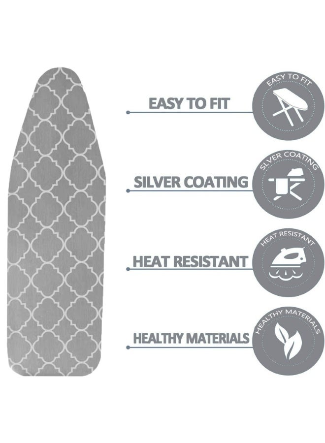 Ironing Board Cover and Pad, Standard Size 110x40 Iron Board Replacement Cover, 4 Layers Extra Thick Iron Board Cover Resist Scorching and Staining with Elastic Edge - Image 3