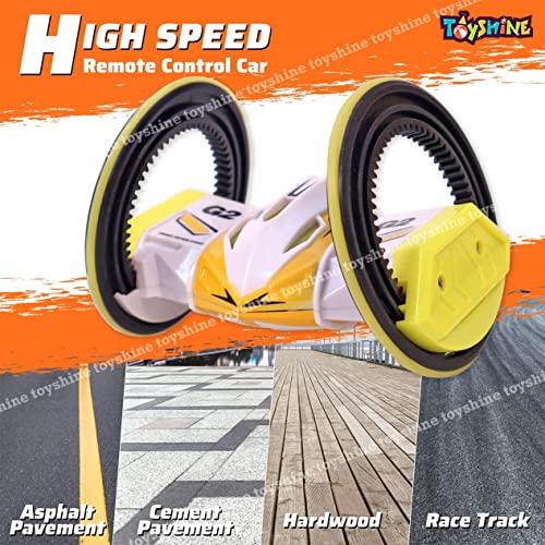 Toyshine Plastic 360 Degree Stunt Car with Lights Rechargeable with Wide Tyres - Pack of 1, Multicolor (B) - Image 4