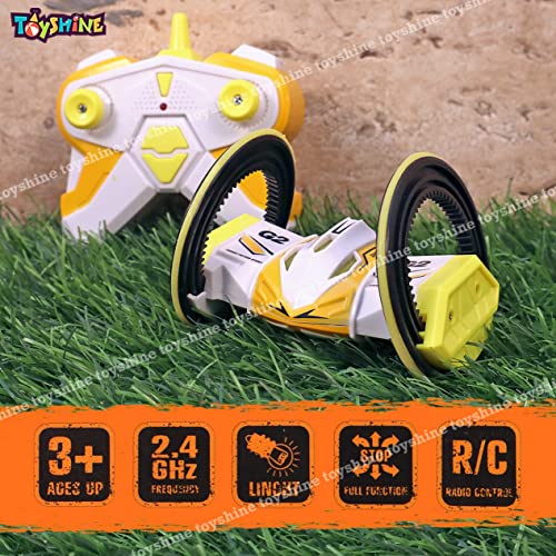 Toyshine Plastic 360 Degree Stunt Car with Lights Rechargeable with Wide Tyres - Pack of 1, Multicolor (B) - Image 2