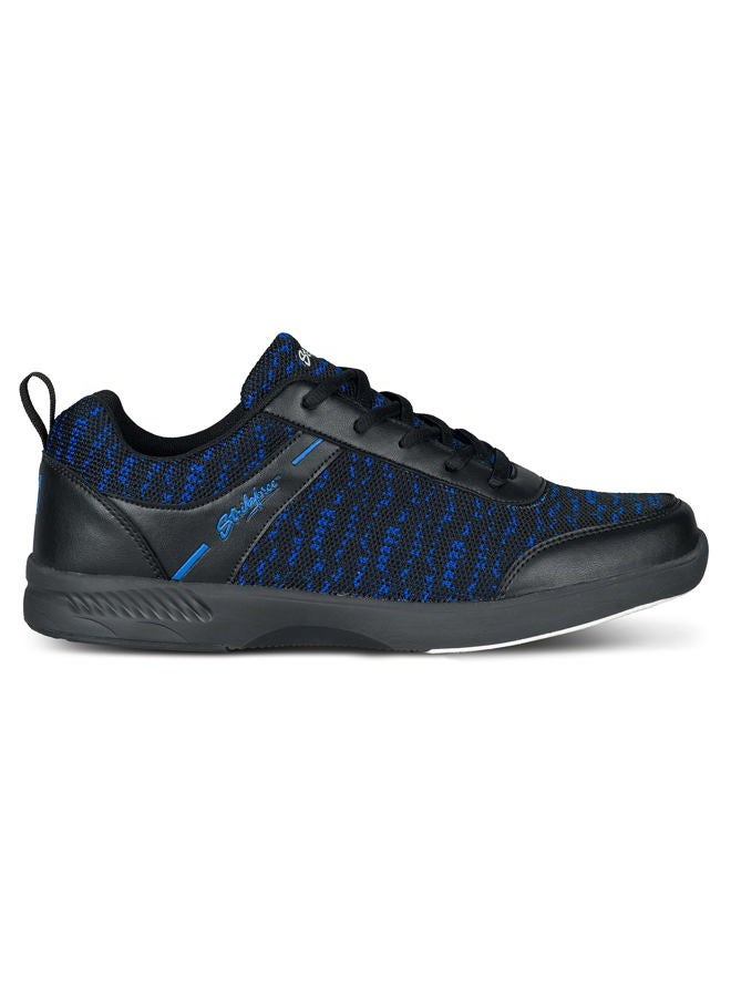 KR Strikeforce Mens Flyer Mesh Lite Bowling Shoes- Black/Royal 1.5 Multi - Image 2