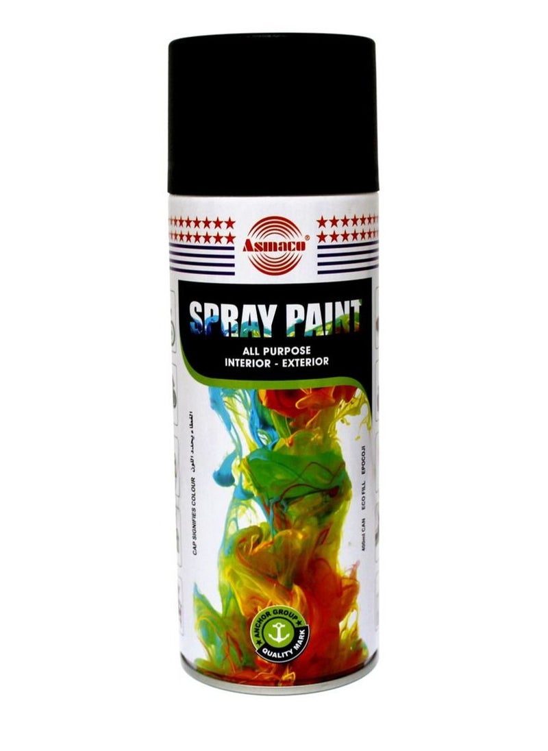 Asmaco Spray Paint Matt Black 400ml