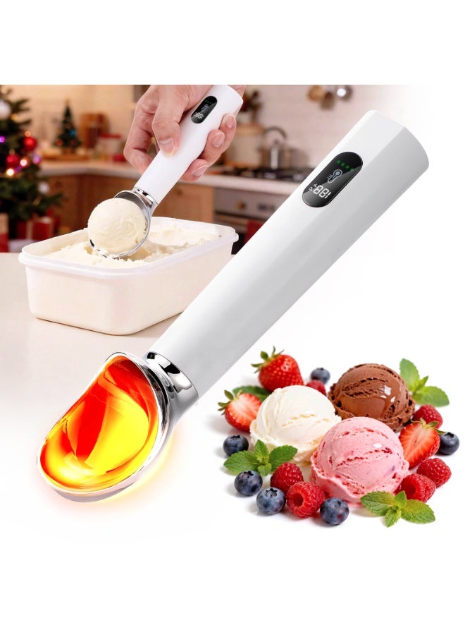 INKBIRDPLUS Electric Heated Ice Cream Scoop, Rechargeable, Cordless Self-Warming Disher, Fast Heating & Adjustable Temp, Easy Scooper for Hard Ice Cream, Frozen Yogurt, Gelato, Sorbet, Summer Party, BBQ Essential - Image 1