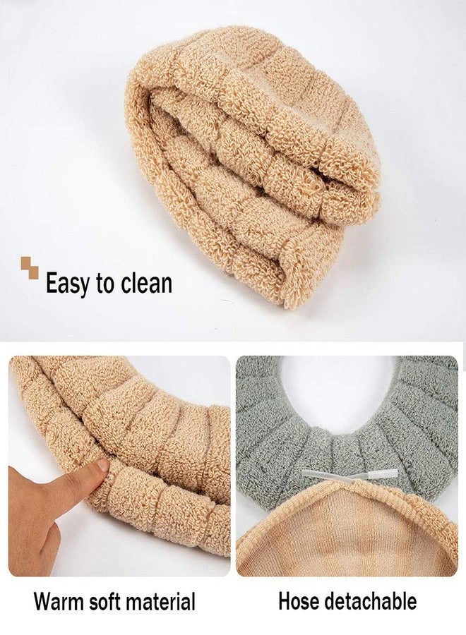 Clarmonde Thicken Toilet seat Cover Cushion Pads Luxury Toilets Warm Toilet seat Covers Warm Toilet Seat Mat Super Warm Universal (5-Pack,Random Color) - Image 3