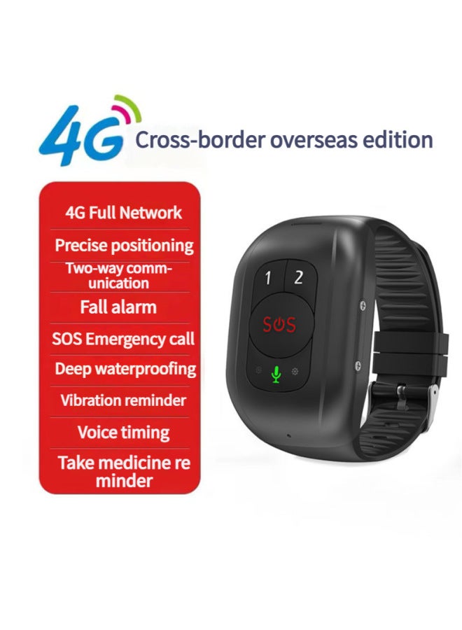 Foreign Language 4G Elderly GPS Positioning Call Multi-function Bracelet Anti-lost Fall Alarm SOS Emergency Call-Color:Domestic Version D10 Elderly Positioning Bracelet - Image 2