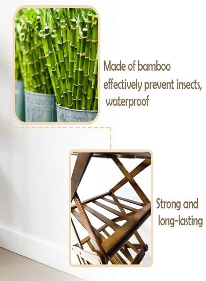 Ayedvan Bamboo Foldable Shoes Organizer Shoe Rack Free Standing Shelf for Entryway,Living Room,Hallway, Wood Color,Installation-Free Multifunctional Shoe Rack(4 Layers) - Image 3