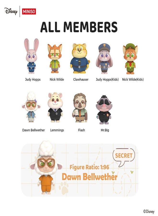 MINISO Disney Zootopia Daily Time Dressing Up Series Figure Blind Box, Mystery Animal Figurines, Surprise Box Figure Model Zootopia Blind Box Toy, Disney Figures for Home Decor Birthday Gifts (Random) - Image 2