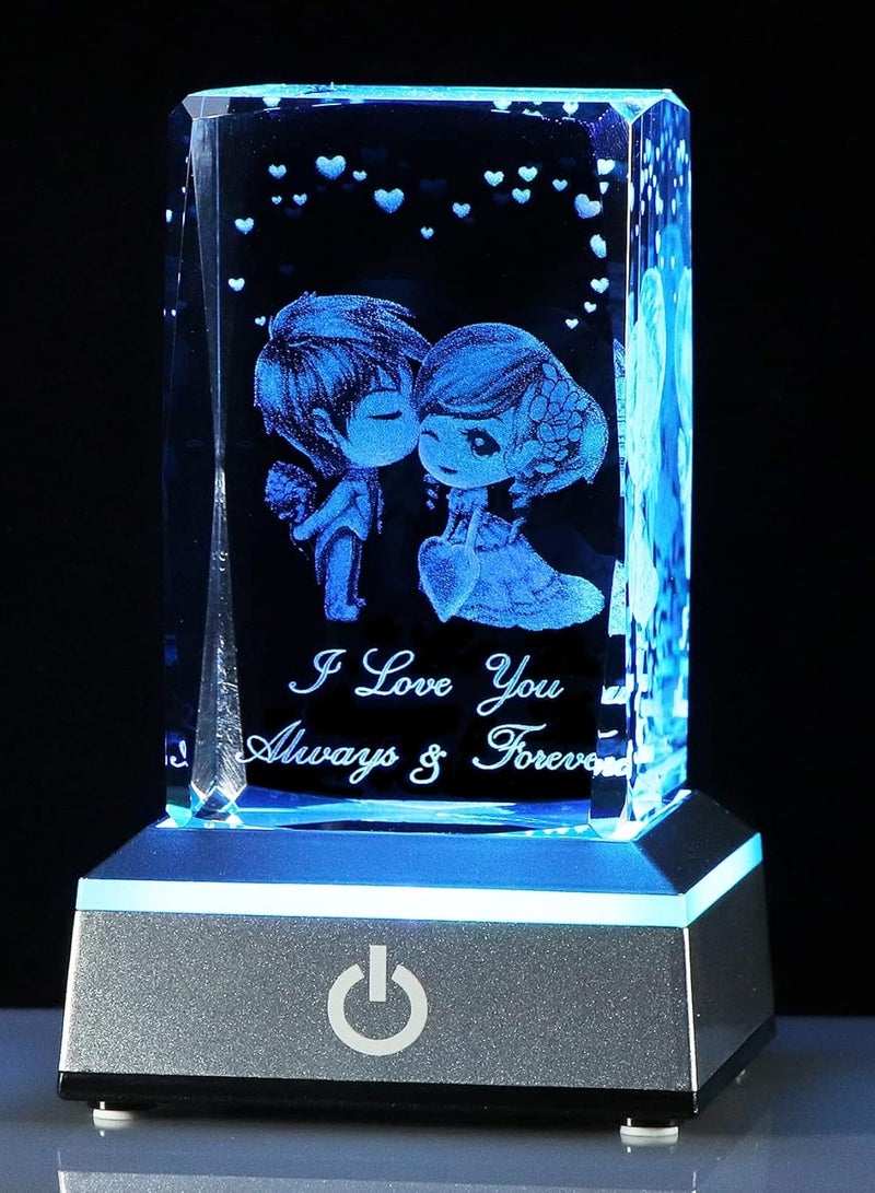 RARELY هدية كريستال صناعية ملونة بإضاءة LED للصداقة إلى الأبد، هدايا عيد الميلاد للنساء من Mon Grandma زوجة Sister - Image 1