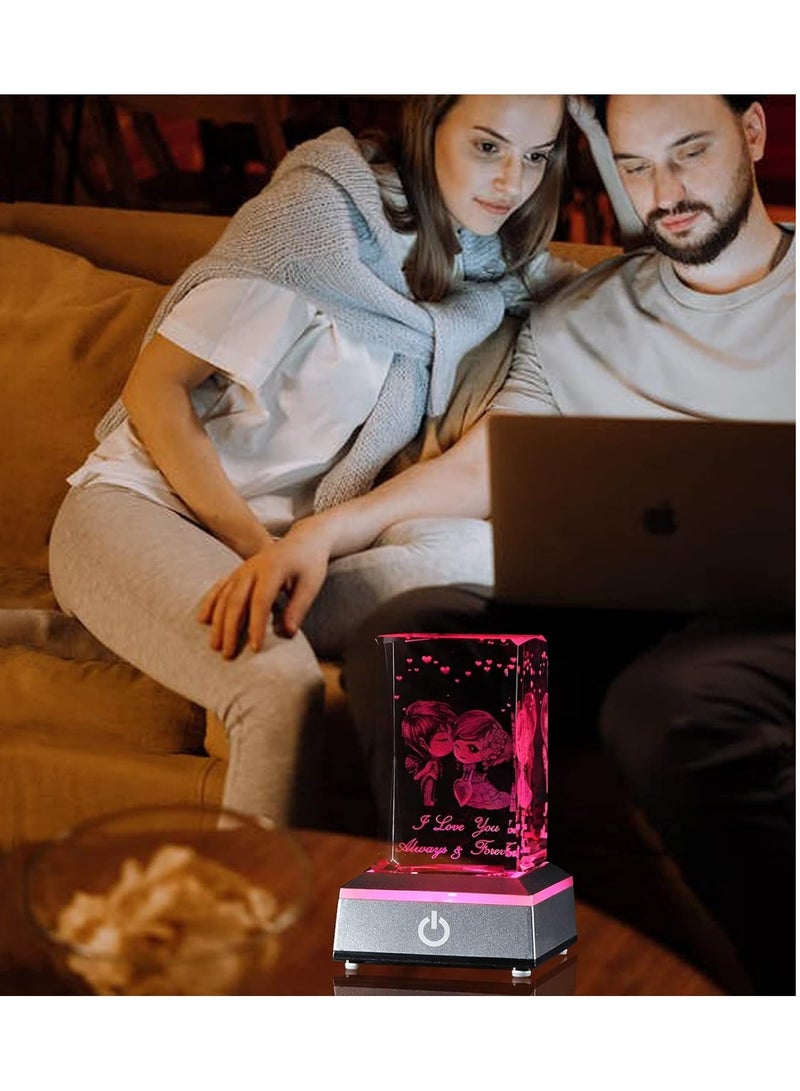 RARELY هدية كريستال صناعية ملونة بإضاءة LED للصداقة إلى الأبد، هدايا عيد الميلاد للنساء من Mon Grandma زوجة Sister - Image 4