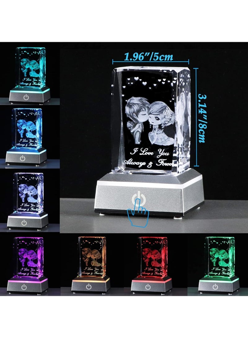 RARELY هدية كريستال صناعية ملونة بإضاءة LED للصداقة إلى الأبد، هدايا عيد الميلاد للنساء من Mon Grandma زوجة Sister - Image 5