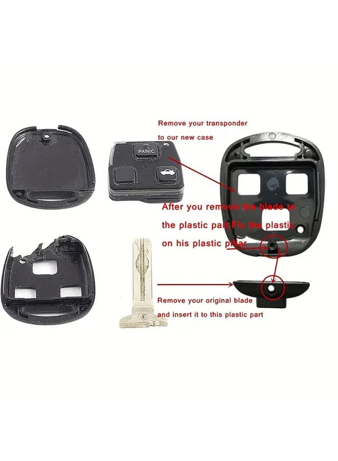 2 قطعة من غطاء علبة مفتاح السيارة لـ ES GS GX IS LS LX RX ES300 GX470 LX470 - Image 5