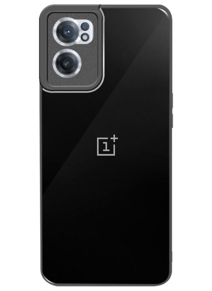 CATANES - OnePlus Nord CE 2 Electroplated Hard Glossy Case Camera Protection Shockproof Anti Fall Case Black - Image 1