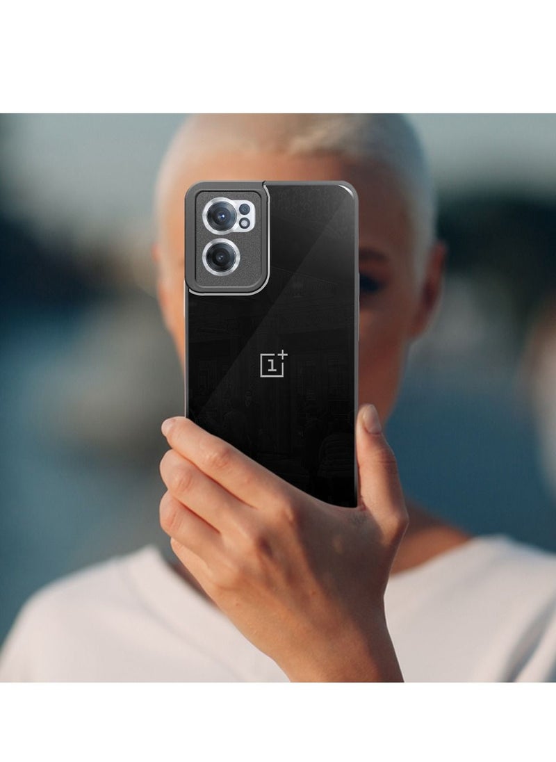 CATANES - OnePlus Nord CE 2 Electroplated Hard Glossy Case Camera Protection Shockproof Anti Fall Case Black - Image 1