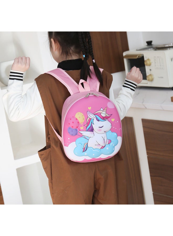 3D Eggshell Kindergarten Schoolbag Large Class Small Class Backpack Cute Cartoon Early Education Backpack Toddler Wholesale-Color:W - Image 3