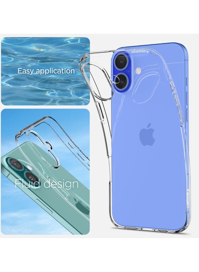 Spigen Liquid Crystal for iPhone 16 Case Cover (2024) - Crystal Clear - Image 4