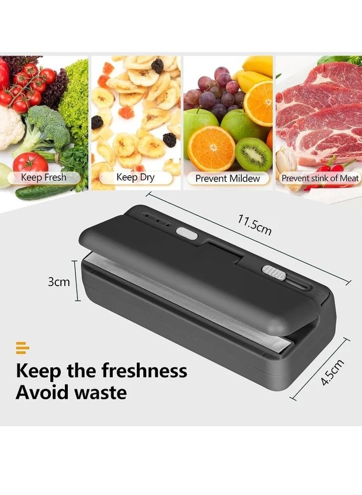 Generic - Portable Food Seal Machine For Plastic Bags Kitchen Handheld Vacuum Sealer Small Chip Bag Resealer And Opener Hand Packet Sealer And Cutter Kitchen Gadgets Sealing Clip - Image 1
