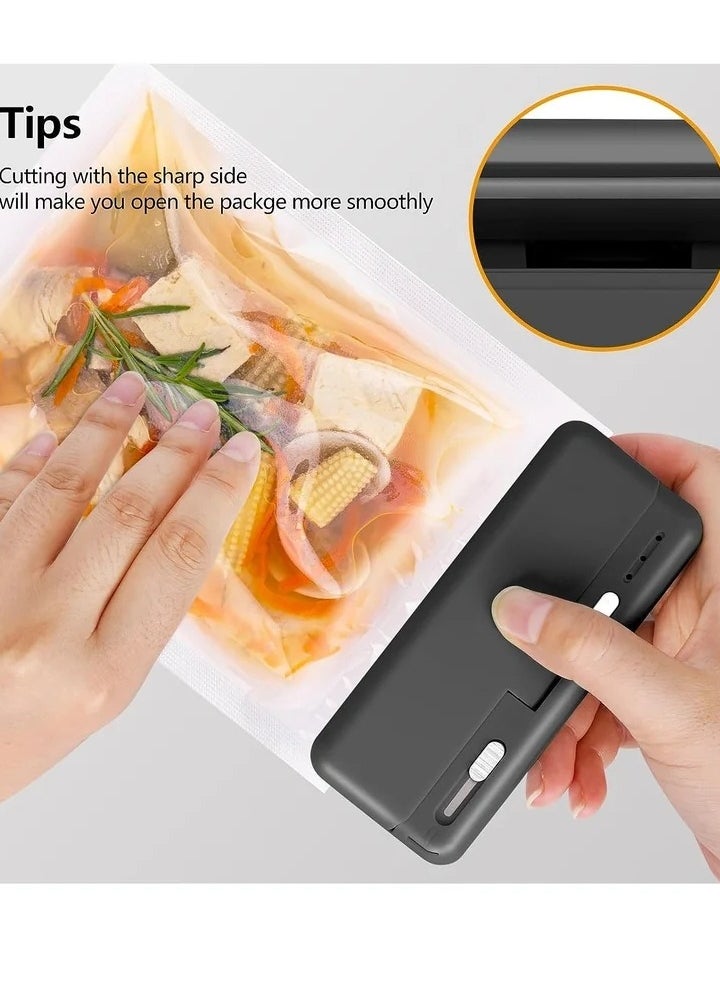 Generic - Portable Food Seal Machine For Plastic Bags Kitchen Handheld Vacuum Sealer Small Chip Bag Resealer And Opener Hand Packet Sealer And Cutter Kitchen Gadgets Sealing Clip - Image 1