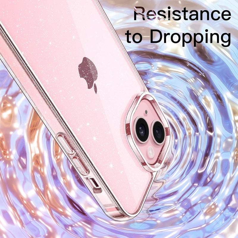 for iPhone 15 6.1-Inch - Bling Sparkle Shockproof Bumper Cover for Women and Girls - Image 5