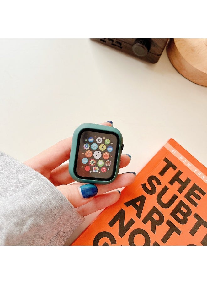 Generic - Suitable For Apple Watch Pc Plastic Protective Case Solid Color Integrated Protective Case Iwatch34567SE8 Representative Shell-Color:Wine Red-Appearance Size:45mm Carton Packaging - Image 1