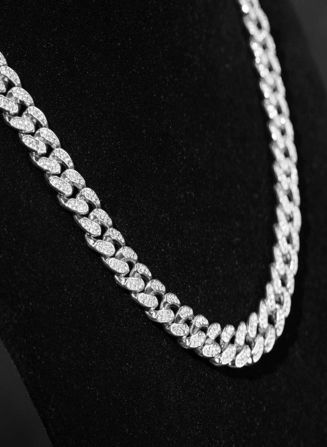 Halukakah Gold Chains for Boys - TYCOON JUNIOR - Kid's 14MM Diamond Cuban Link Chain,Platinum White Gold Plated Necklace 16",Prong Set Lab Diamonds,Fits Ages 8-16 Y/O. Comes with Giftbox - Image 5