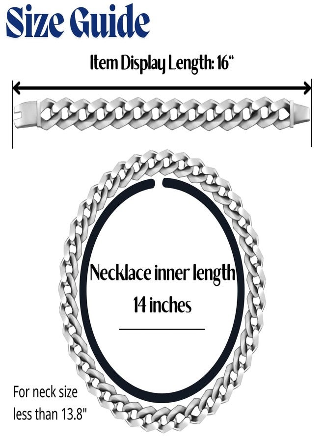 Halukakah Gold Chains for Boys - TYCOON JUNIOR - Kid's 14MM Diamond Cuban Link Chain,Platinum White Gold Plated Necklace 16",Prong Set Lab Diamonds,Fits Ages 8-16 Y/O. Comes with Giftbox - Image 2