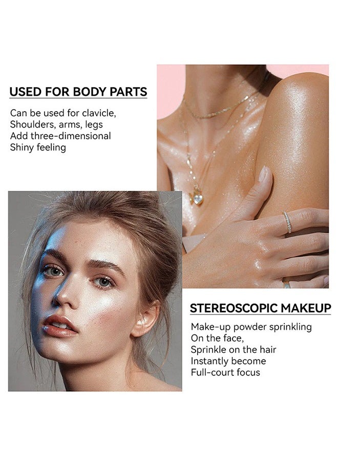 Julystar Glitter Stick For Body & Face - Highlighter Stick Smooth Creamy Glitter Body Stick Long Lasting Shimmer Highlighter Illuminator for Face & Body & Leg (#01)  - Image 3