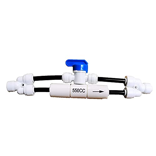 Yzm Reverse Osmosis Ro Flush Kit Valve For 100Gallon/200Gallon Ro System Flow Restrictor 1/4"" Tube Od Ports. (550Cc 100Gallon/200Gallon)