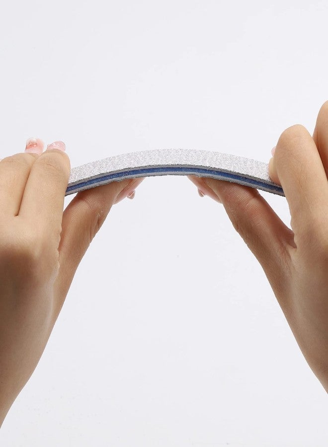 BTYMS 100 Count 80/80 Grit Rectangle Nail Files Reusable Coarse Nail File Double Sided Emery Boards Manicure Tools for Acrylic Nails - Image 4