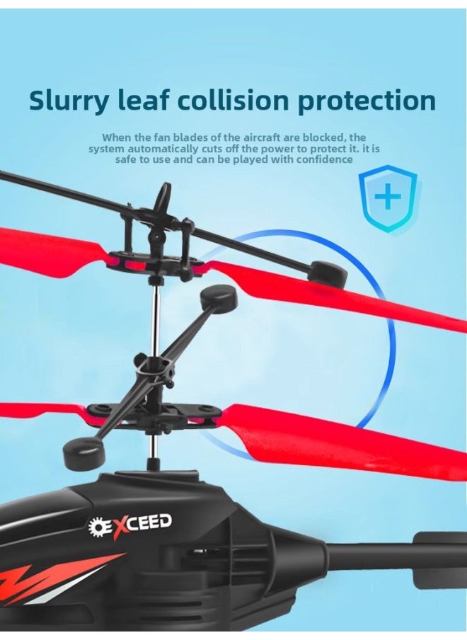 The Helicopter Primary School Drone Fell Flying Boy Remote Control Lift Unmanned Aircraft Resistant Aircraft Charging Mini Man-machine Toy Science-Colour:Yellow Helicopter-Specification:Dual-mode Model [handle Remote Control + Charging Cable] 