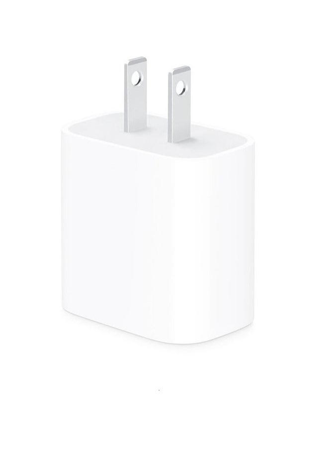 JSBazar USB C 20 watt Power Adapter white work with iPhone, iPad Samsung mobile and tab and all type C charging ports  - Image 1