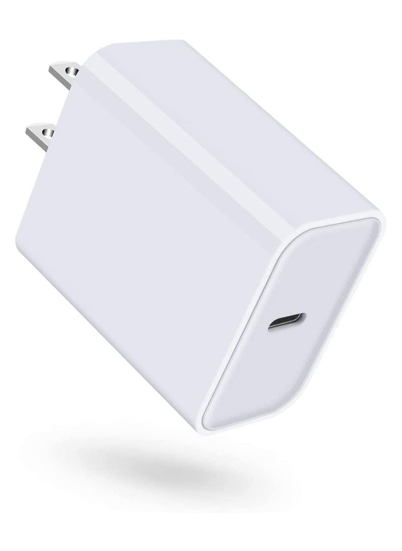 JSBazar USB C 20 watt Power Adapter white work with iPhone, iPad Samsung mobile and tab and all type C charging ports  - Image 3