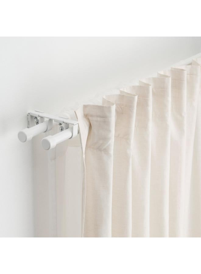 Zaboon Double Curtain Rod Set, White, 120-210 Cm 19 Mm - Image 3