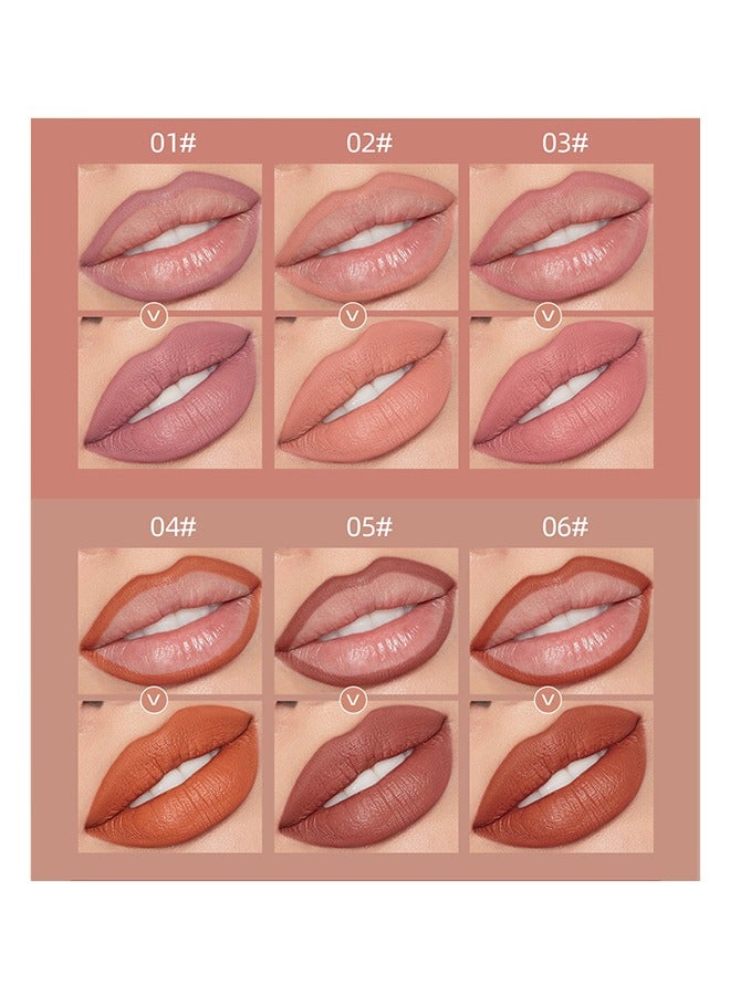 كيو آي بست 12 لونا شكل مستدير محدد الشفاه - قلم تحديد الشفاه غير لامع مقاوم للماء أحمر شفاه طويل الأمد محيط الشفاه ماكياج لاينر مجموعة كاملة اللون ضربة واحدة تحديد محدد الشفاه 12 قطعة - Image 3