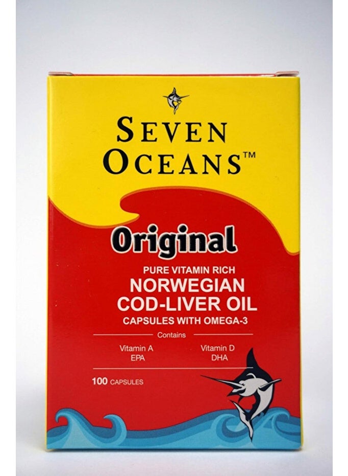 seven oceans Cod Liver Oil Capsules With Omega-3 100'S - Image 1