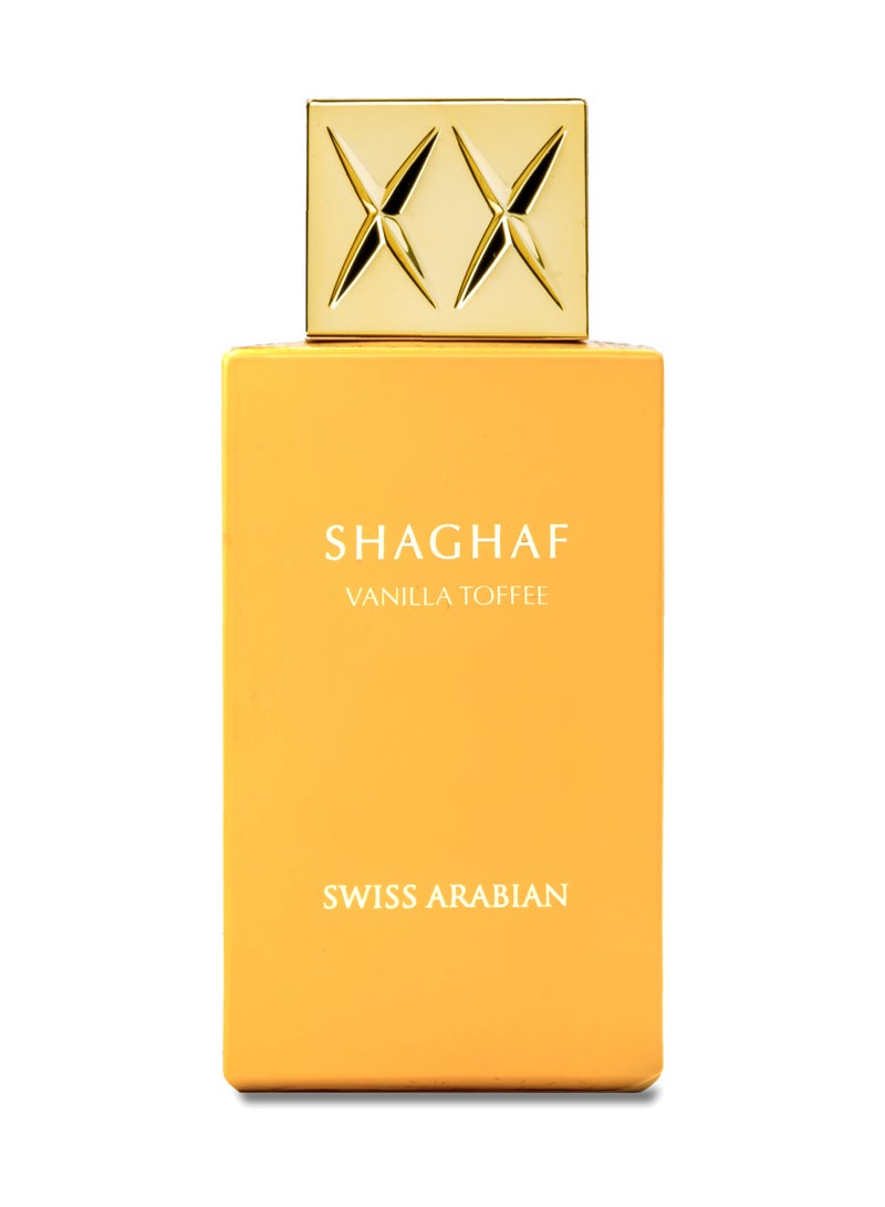 SWISS ARABIAN Shaghaf Vanilla Toffee Eau de Parfum, 75ml, Premium Quality Perfume, Women and Men’s Fragrance, Gourmand Luxurious Blend Perfumes for Men and Women  - Image 1