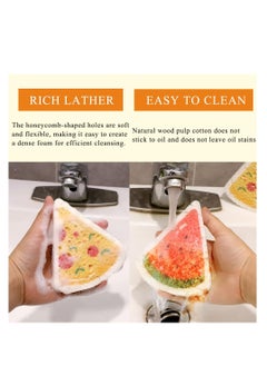 SYOSI Kitchen Cleaning Sponges Pack of 8, Cellulose Compressed Sponge Non-Scratch Scrub Sponges Colorful Non-Stick Dish Sponge for Pots and Pans, Sink, Basin, Household Essentials  - Image 4