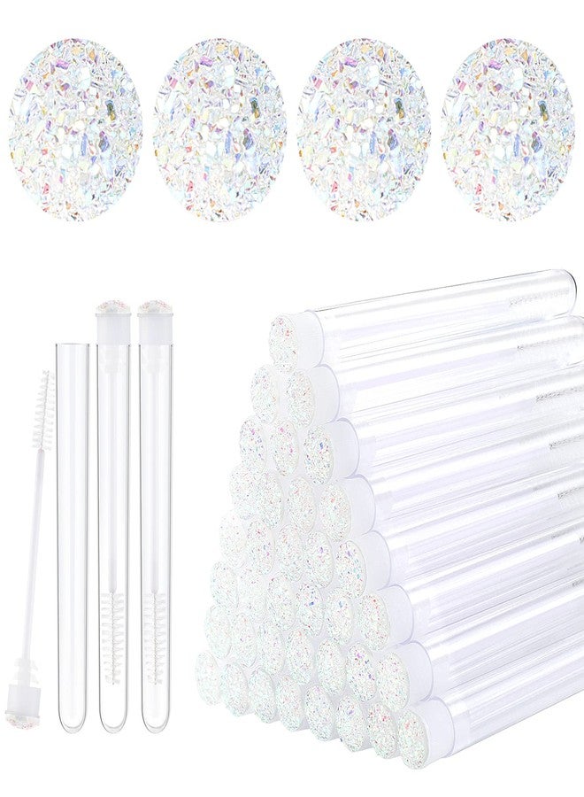 Dming 50pcs Eyelash brush Lash Wand Makeup tool Eyelash Extension supplies Cleaning brush Diamond Mascara star white - Image 1