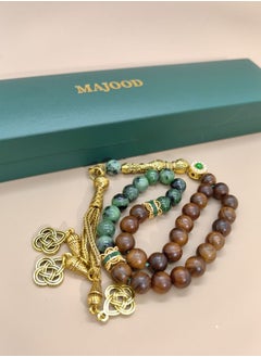 MAJOOD Original Design/33 Natural Jade And Rosewood Prayer Beads/Tasbih/8mm  - Image 5