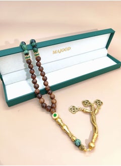 MAJOOD Original Design/33 Natural Jade And Rosewood Prayer Beads/Tasbih/8mm  - Image 2