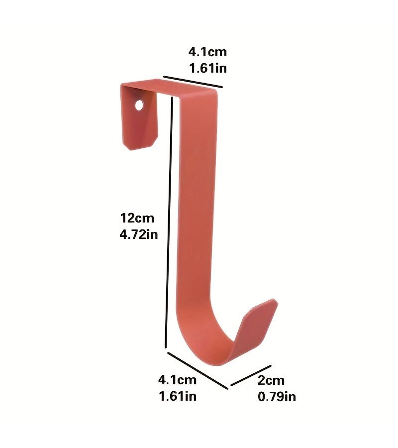 Coral Hanging Hook 1.65 Inch Inner Diameter No Nail Nordic Design For Office Cubicles Cabinet Door Bag Backpack Umbrella Lunch Box Home School Storage Organizer - Image 2