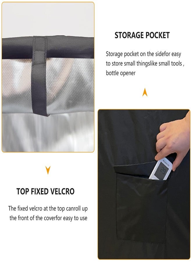 Aacabo Shelf Cover,Waterproof Dustproof Storage Shelving Unit Cover,Fits 48"Wx24"Dx72"H Shelf,Shelf Display Rack Protector Cover with Zipper,Black(Cover only) - Image 5