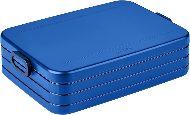 Mepal Bento Box Large - Bento Lunch Box for 4 Sandwiches or 8 Bread Slices - Adults' Lunch Box for Sandwiches, Snacks & Leftovers - Vivid Blue - Image 2