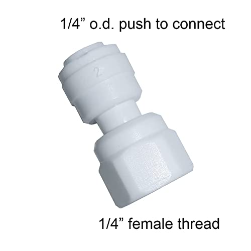 YZMSZ Straight 1/4" Female Thread to 1/4" OD Tube Quick Connector Tubing Fittings for Water Purifiers Filters Reverse Osmosis Systems accessories,10pcs. - Image 2