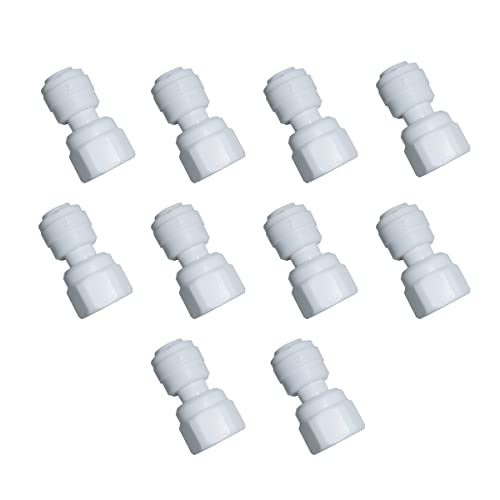 YZMSZ Straight 1/4" Female Thread to 1/4" OD Tube Quick Connector Tubing Fittings for Water Purifiers Filters Reverse Osmosis Systems accessories,10pcs. - Image 5