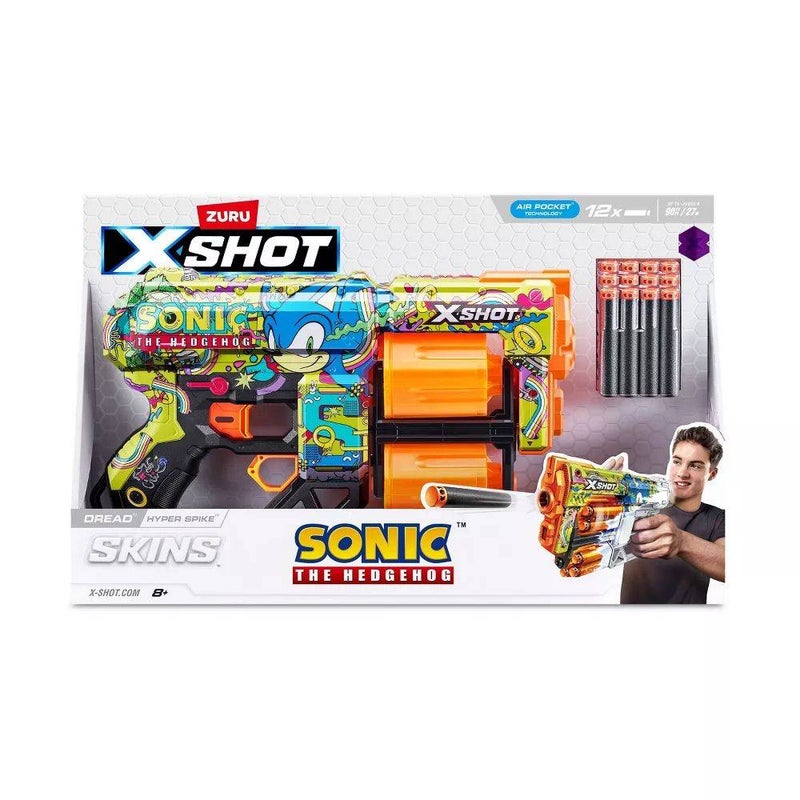 X-Shot Skins Sonic The Hedgehog Dread Hyper Spike Blaster with 12 Darts - Image 1